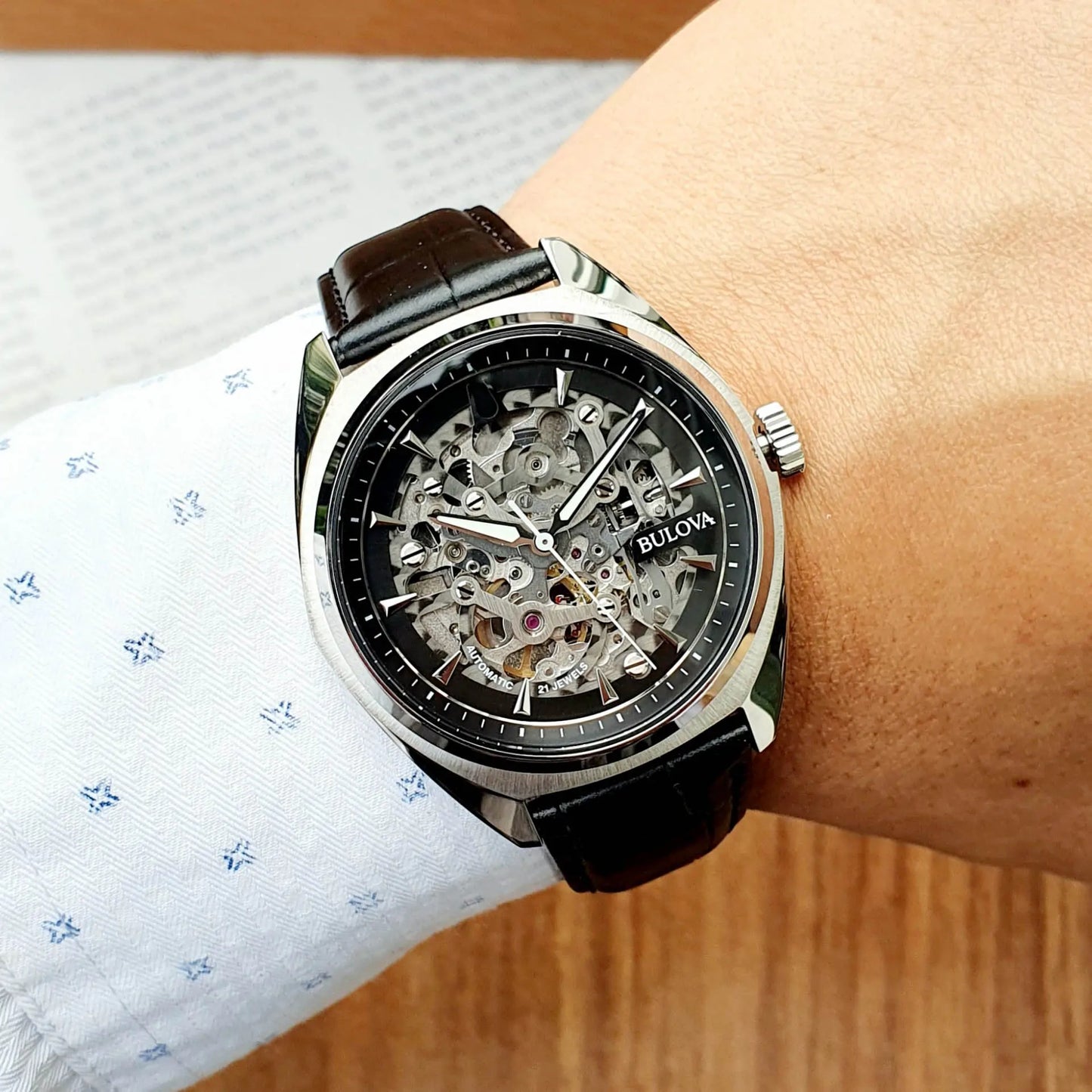 BULOVA SURVEYOR 96A310 AUTOMATIC SKELETON